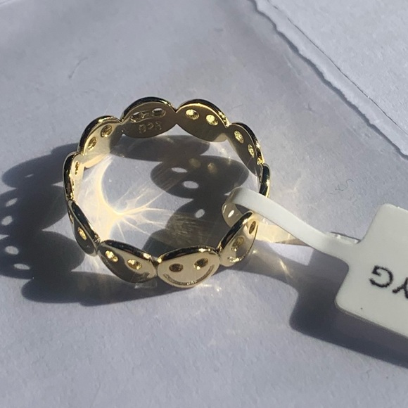 Smiley Face .925 Sterling Silver Ring - Picture 2 of 8